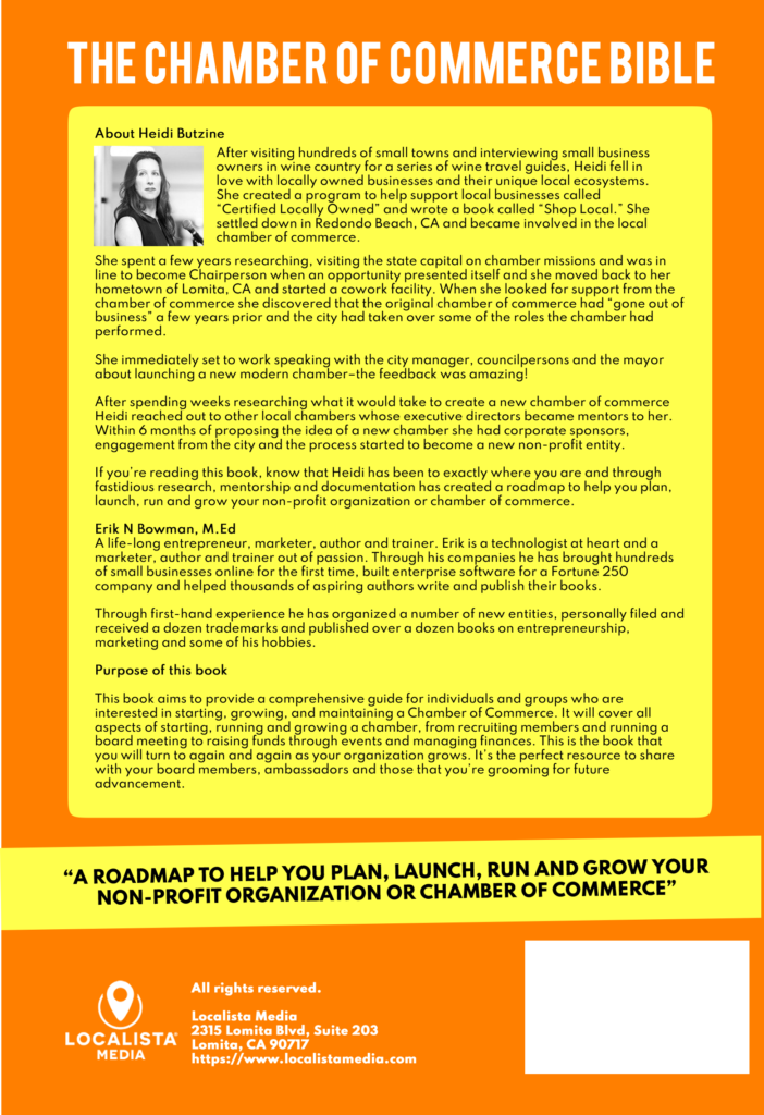 The Chamber of Commerce Bible Back Cover